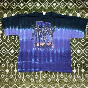 Vintage 2005 Kiss Destroyer Liquid Blue tag Shirt 2X